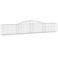 vidaXL Cestas de gaviones 9 uds forma de arco hierro 400x30x60/80 cm