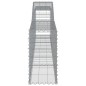 vidaXL Cestas de gaviones 9 uds forma de arco hierro 400x30x60/80 cm