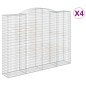 vidaXL Cestas de gaviones 4 uds forma de arco hierro 300x50x220/240 cm vidaXL Cestas de gaviones 4 uds forma de arco hierro 300x50x220/240 cm