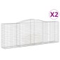 vidaXL Cestas de gaviones 2 uds forma de arco hierro 400x50x140/160 cm vidaXL Cestas de gaviones 2 uds forma de arco hierro 400x50x140/160 cm