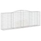 vidaXL Cestas gaviones 9 uds forma de arco hierro 400x50x140/160 cm
