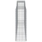vidaXL Cestas gaviones 9 uds forma de arco hierro 400x50x140/160 cm