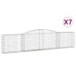 vidaXL Cestas de gaviones 7 uds forma de arco hierro 400x30x80/100 cm vidaXL Cestas de gaviones 7 uds forma de arco hierro 400x30x80/100 cm