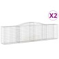 vidaXL Cestas de gaviones 2 uds forma de arco hierro 400x50x100/120 cm vidaXL Cestas de gaviones 2 uds forma de arco hierro 400x50x100/120 cm