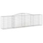 vidaXL Cestas de gaviones 2 uds forma de arco hierro 400x50x100/120 cm vidaXL Cestas de gaviones 2 uds forma de arco hierro 400x50x100/120 cm