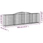 vidaXL Cestas de gaviones 2 uds forma de arco hierro 400x50x100/120 cm vidaXL Cestas de gaviones 2 uds forma de arco hierro 400x50x100/120 cm