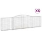 vidaXL Cestas de gaviones 6 uds forma de arco hierro 400x30x100/120 cm vidaXL Cestas de gaviones 6 uds forma de arco hierro 400x30x100/120 cm