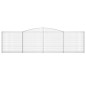 vidaXL Cestas de gaviones 6 uds forma de arco hierro 400x30x100/120 cm vidaXL Cestas de gaviones 6 uds forma de arco hierro 400x30x100/120 cm