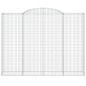 vidaXL Cestas de gaviones 6 uds forma de arco hierro 300x50x220/240 cm
