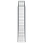 vidaXL Cestas de gaviones 6 uds forma de arco hierro 300x50x220/240 cm