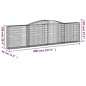 vidaXL Cestas de gaviones 8 uds forma de arco hierro 400x30x100/120 cm