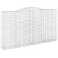 vidaXL Cestas de gaviones 2 uds forma de arco hierro 400x50x220/240 cm