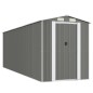 vidaXL Cobertizo de jardín acero galvanizado gris claro 192x606x223 cm vidaXL Cobertizo de jardín acero galvanizado gris claro 192x606x223 cm
