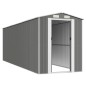 vidaXL Cobertizo de jardín acero galvanizado gris claro 192x606x223 cm vidaXL Cobertizo de jardín acero galvanizado gris claro 192x606x223 cm