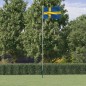 vidaXL Mástil y bandera de Suecia aluminio 6,23 m vidaXL Mástil y bandera de Suecia aluminio 6,23 m