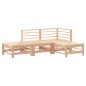 vidaXL Juego de muebles de jardín 4 piezas madera maciza de pino vidaXL Juego de muebles de jardín 4 piezas madera maciza de pino