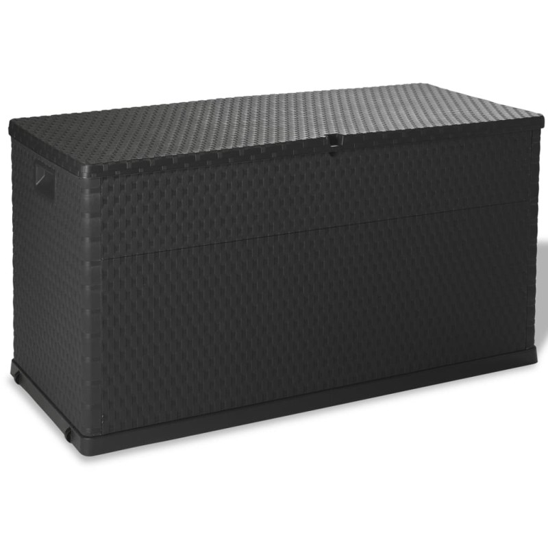 vidaXL Caja de almacenamiento de jardín marrón ratán PP 120x56x63 cm vidaXL Caja de almacenamiento de jardín marrón ratán PP 120x56x63 cm