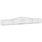 vidaXL Cestas de gaviones 8 uds forma de arco hierro 400x50x40/60 cm
