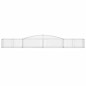 vidaXL Cestas de gaviones 8 uds forma de arco hierro 400x50x40/60 cm