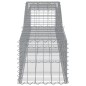 vidaXL Cestas de gaviones 8 uds forma de arco hierro 400x50x40/60 cm