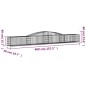 vidaXL Cestas de gaviones 8 uds forma de arco hierro 400x50x40/60 cm