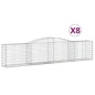 vidaXL Cestas de gaviones 8 uds forma de arco hierro 400x50x80/100 cm vidaXL Cestas de gaviones 8 uds forma de arco hierro 400x50x80/100 cm