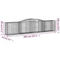 vidaXL Cestas de gaviones 8 uds forma de arco hierro 400x50x80/100 cm vidaXL Cestas de gaviones 8 uds forma de arco hierro 400x50x80/100 cm