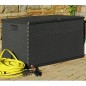 vidaXL Caja de almacenamiento de jardín marrón ratán PP 120x56x63 cm vidaXL Caja de almacenamiento de jardín marrón ratán PP 120x56x63 cm