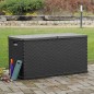 vidaXL Caja de almacenamiento de jardín marrón ratán PP 120x56x63 cm vidaXL Caja de almacenamiento de jardín marrón ratán PP 120x56x63 cm