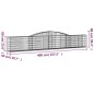 vidaXL Cestas de gaviones 9 uds forma de arco hierro 400x50x60/80 cm vidaXL Cestas de gaviones 9 uds forma de arco hierro 400x50x60/80 cm