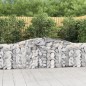 vidaXL Cestas de gaviones 2 uds forma de arco hierro 400x30x80/100 cm vidaXL Cestas de gaviones 2 uds forma de arco hierro 400x30x80/100 cm