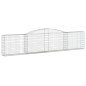 vidaXL Cestas de gaviones 2 uds forma de arco hierro 400x30x80/100 cm vidaXL Cestas de gaviones 2 uds forma de arco hierro 400x30x80/100 cm