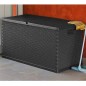 vidaXL Caja de almacenamiento de jardín marrón ratán PP 120x56x63 cm vidaXL Caja de almacenamiento de jardín marrón ratán PP 120x56x63 cm