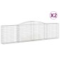 vidaXL Cestas de gaviones 2 uds forma de arco hierro 400x30x100/120 cm vidaXL Cestas de gaviones 2 uds forma de arco hierro 400x30x100/120 cm