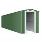 vidaXL Cobertizo de jardín acero galvanizado verde 192x938x223 cm vidaXL Cobertizo de jardín acero galvanizado verde 192x938x223 cm