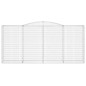 vidaXL Cestas de gaviones 2 uds forma de arco hierro 400x50x180/200 cm vidaXL Cestas de gaviones 2 uds forma de arco hierro 400x50x180/200 cm