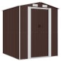 vidaXL Cobertizo jardín acero galvanizado marrón oscuro 192x191x223 cm vidaXL Cobertizo jardín acero galvanizado marrón oscuro 192x191x223 cm