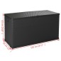 vidaXL Caja de almacenamiento de jardín marrón ratán PP 120x56x63 cm vidaXL Caja de almacenamiento de jardín marrón ratán PP 120x56x63 cm