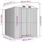 vidaXL Cobertizo jardín acero galvanizado marrón oscuro 192x191x223 cm vidaXL Cobertizo jardín acero galvanizado marrón oscuro 192x191x223 cm