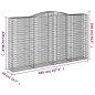 vidaXL Cestas de gaviones 4 uds forma de arco hierro 400x50x220/240 cm vidaXL Cestas de gaviones 4 uds forma de arco hierro 400x50x220/240 cm