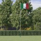 vidaXL Mástil y bandera de Italia aluminio 6,23 m vidaXL Mástil y bandera de Italia aluminio 6,23 m