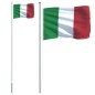 vidaXL Mástil y bandera de Italia aluminio 6,23 m vidaXL Mástil y bandera de Italia aluminio 6,23 m