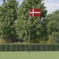 vidaXL Mástil y bandera de Dinamarca aluminio 5,55 m vidaXL Mástil y bandera de Dinamarca aluminio 5,55 m