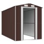 vidaXL Cobertizo jardín acero galvanizado marrón oscuro 192x357x223 cm vidaXL Cobertizo jardín acero galvanizado marrón oscuro 192x357x223 cm