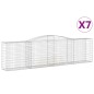 vidaXL Cestas de gaviones 7 uds forma de arco hierro 400x50x100/120 cm vidaXL Cestas de gaviones 7 uds forma de arco hierro 400x50x100/120 cm