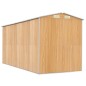 vidaXL Cobertizo jardín acero galvanizado marrón claro 192x440x223 cm vidaXL Cobertizo jardín acero galvanizado marrón claro 192x440x223 cm