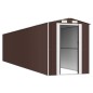 vidaXL Cobertizo jardín acero galvanizado marrón oscuro 192x938x223 cm