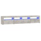 vidaXL Mueble de TV con luces LED gris hormigón 210x35x40 cm vidaXL Mueble de TV con luces LED gris hormigón 210x35x40 cm