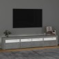vidaXL Mueble de TV con luces LED gris hormigón 210x35x40 cm vidaXL Mueble de TV con luces LED gris hormigón 210x35x40 cm