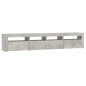 vidaXL Mueble de TV con luces LED gris hormigón 210x35x40 cm vidaXL Mueble de TV con luces LED gris hormigón 210x35x40 cm